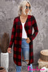 Print Colorblock Long Cardigan